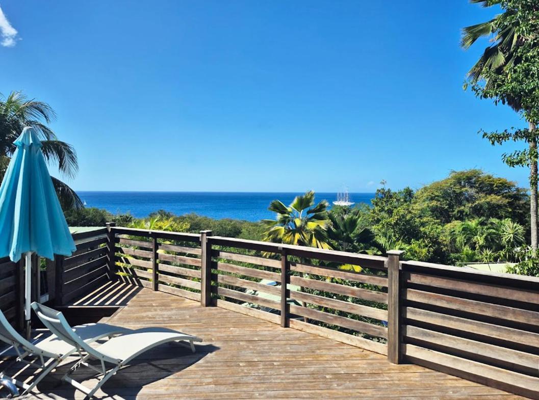 Villa Cannelle, Piscine, Vue Mer Deshaies Esterno foto